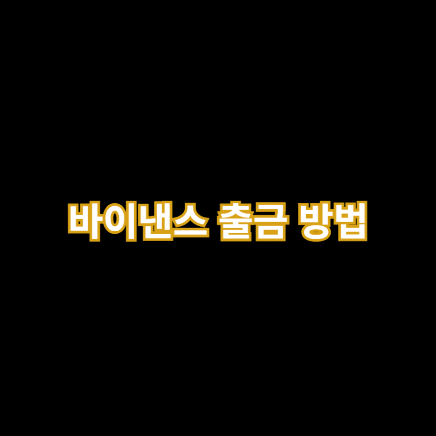 바이낸스 출금 방법