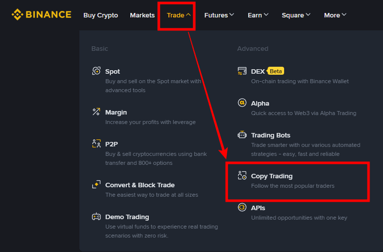 바이낸스 카피트레이딩 하는법