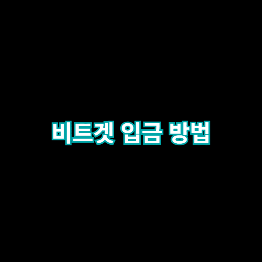 비트겟 입금 방법