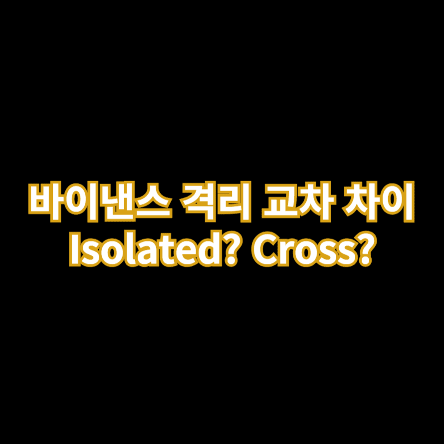 바이낸스 격리 교차 차이 Isolated? Cross?
