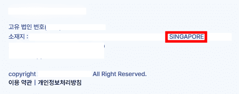 싱가포르 업체