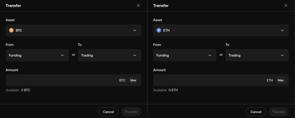 옵션거래 화면으로 이동하기