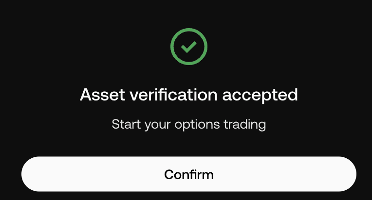 옵션거래 시작하기 버튼 클릭