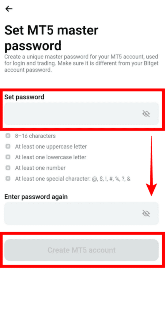 비트겟 MT5 계정 만들기