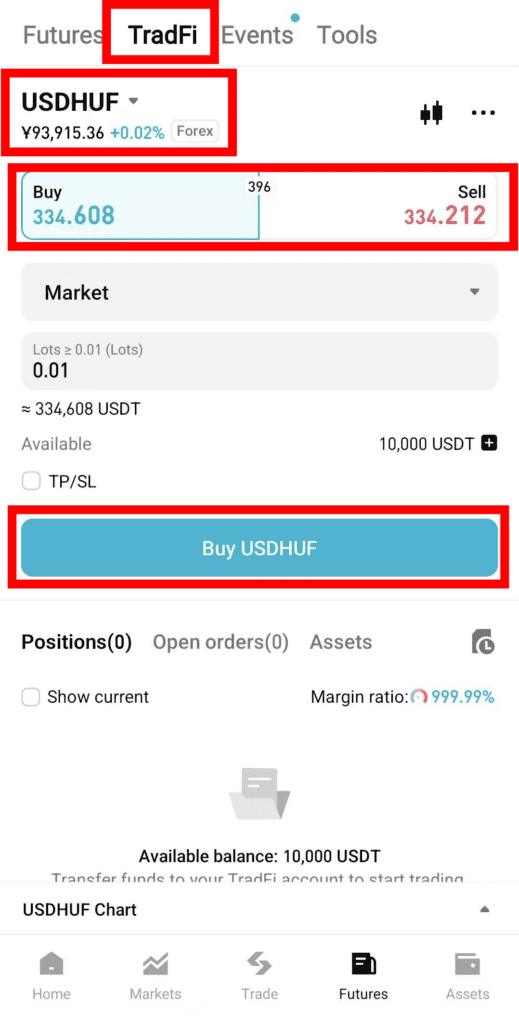 비트겟 TradFi 거래 방법