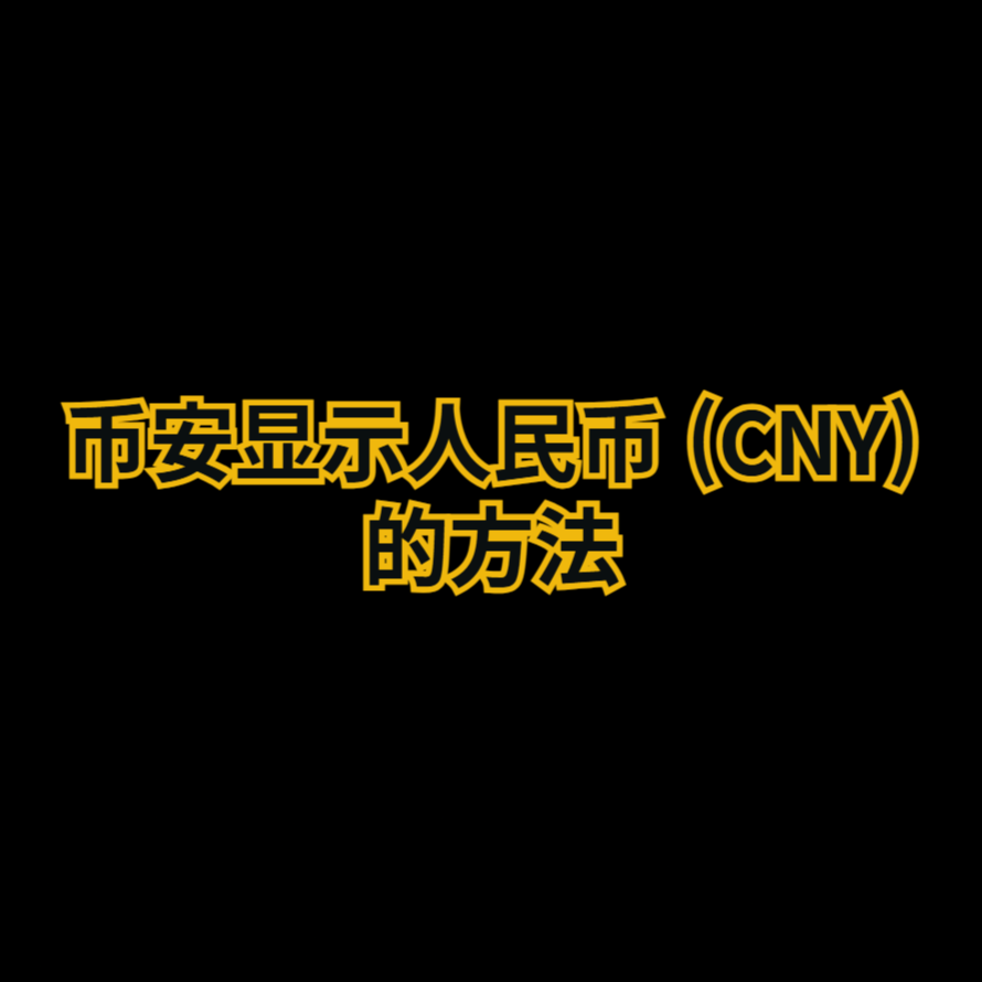 币安显示 CNY 计价的方法