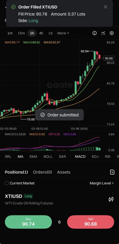 게이트 WTI 크루드 오일 거래 방법